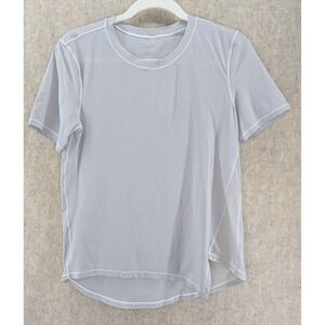 Lululemon Angle Your Strength short sleeve shirt light grey, Medium